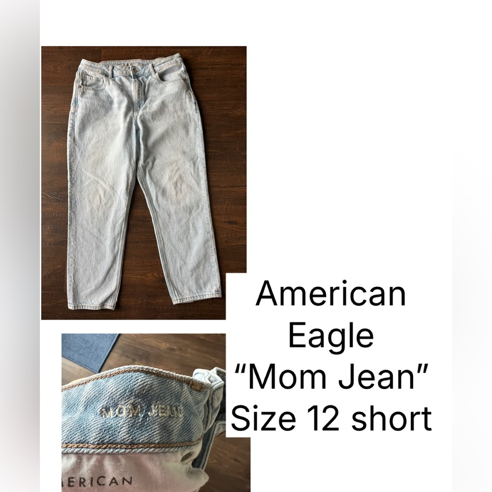 American Eagle Light Blue Denim Mom Jeans